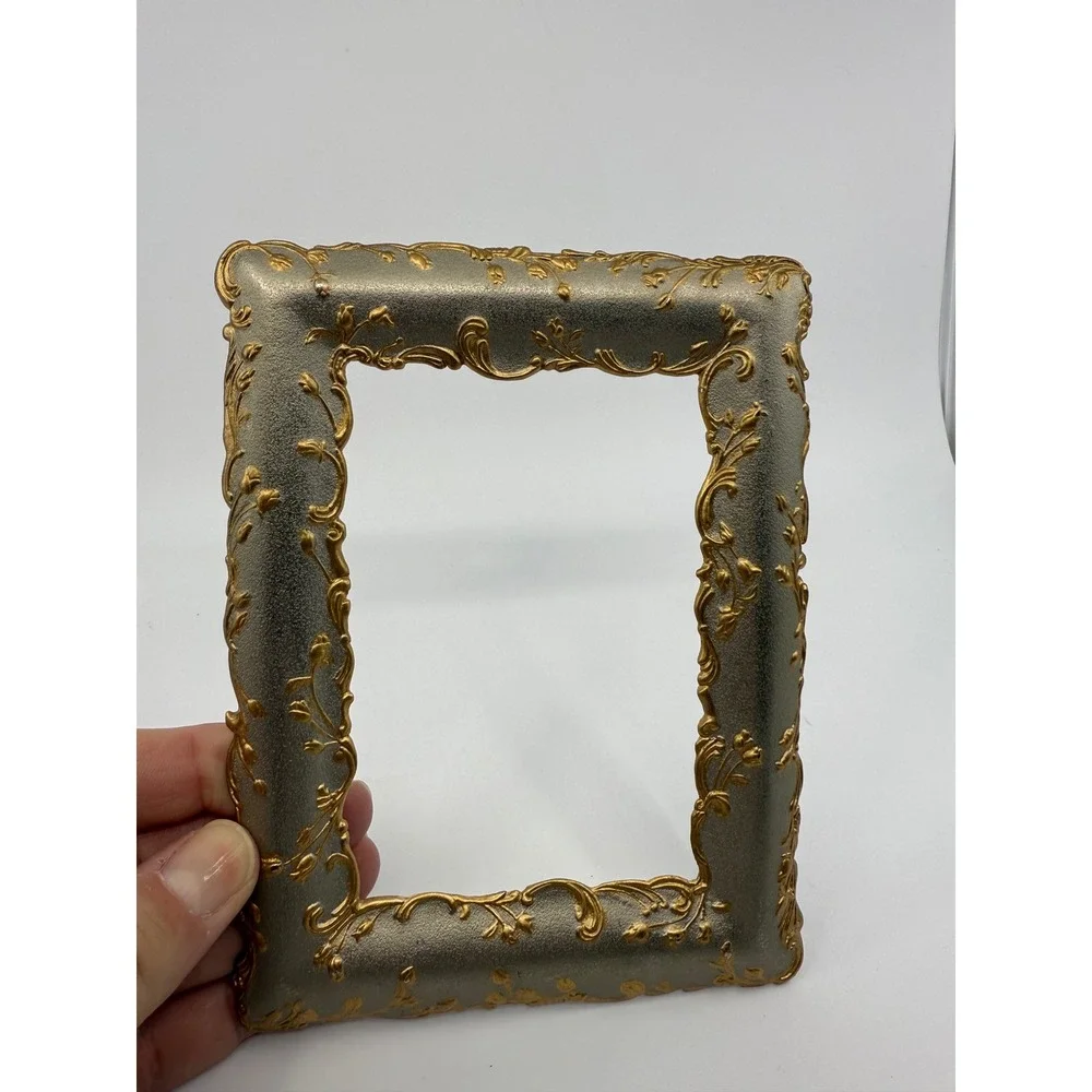 Ornate Scroll Vine Photo Frame‎ Silvertone Metallic 3